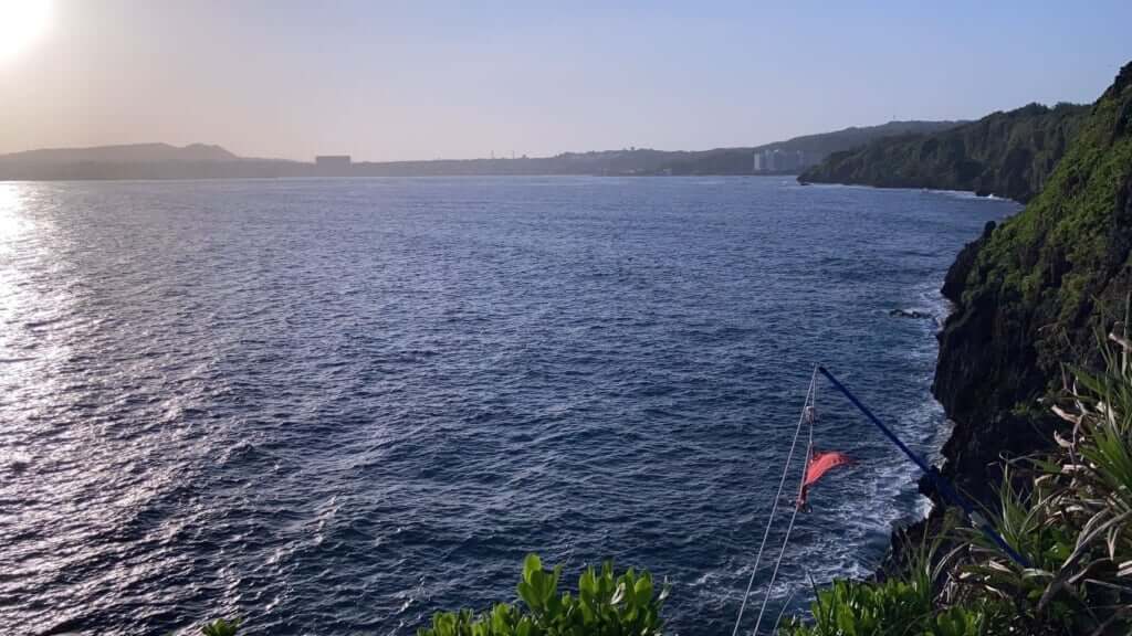 5月24日 赤旗の真栄田岬海洋状況