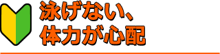 泳げない、体力に自信がない